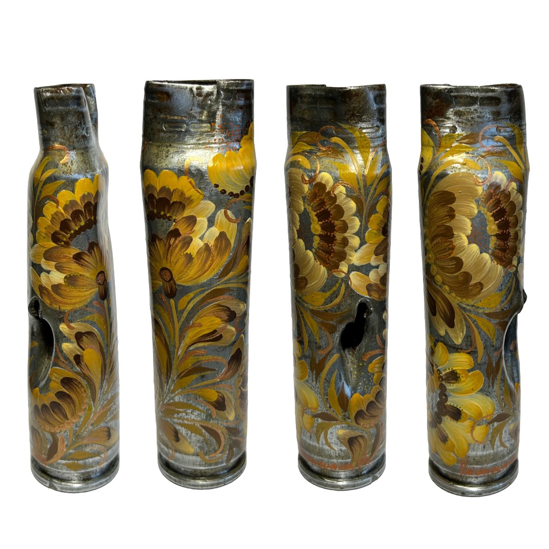 30mm verbrauchte Hülse mit Zeichnung eines Musters. (1085 AL)