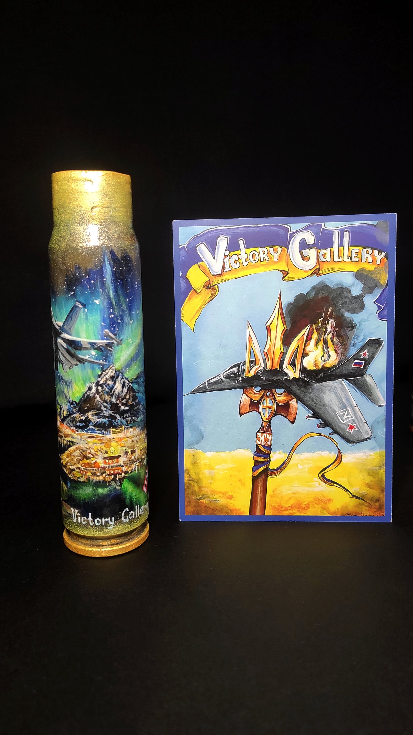 Norway: Northern Lights drawn on 30mm shell - Thank you Norway. (IZ)