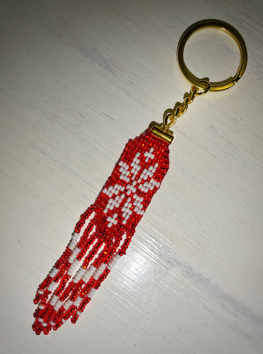 Keychain designed by Ukrainian artist Anna Huliaieva, approximately 15cm long