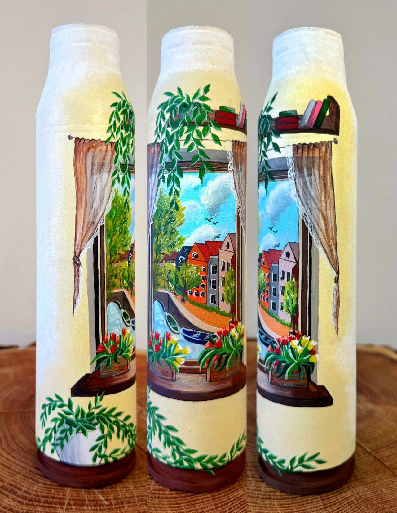 Canadian lynx painted on Gepard shell from Kyiv oblast to protect Ukraine, artwork by Anna Huliaeva, related to Germany context