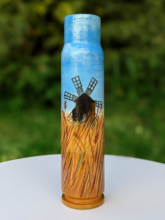 Estojo de 30mm com desenho de campos de trigo. (#800)