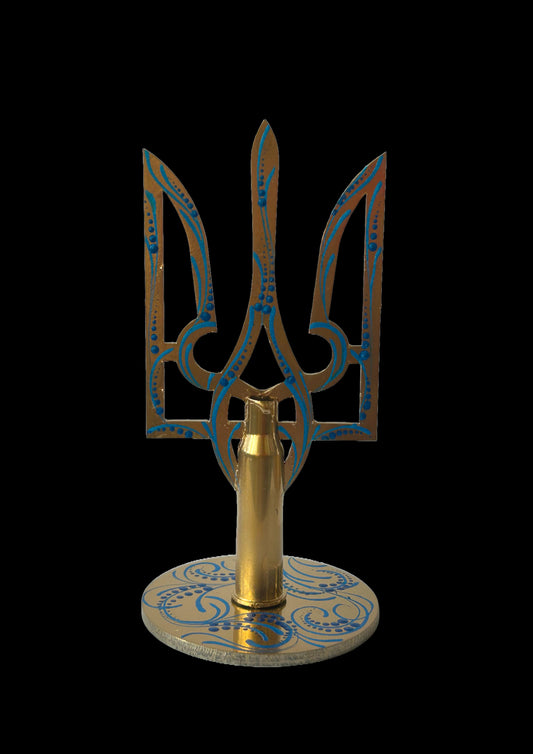 Small tryzub with bullet cartridge. (298)