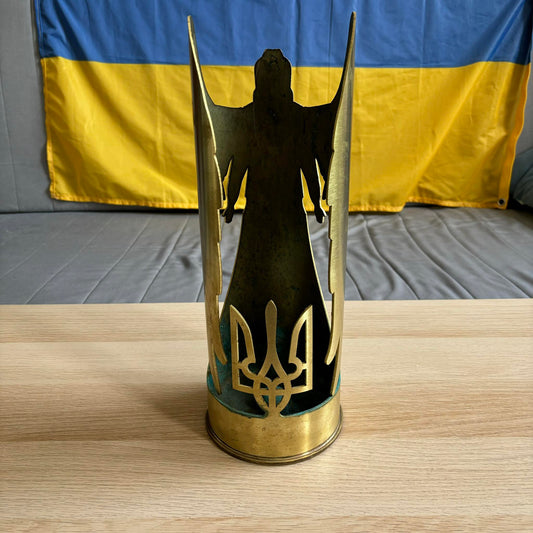 Carved 122mm Artillery Shell - Angel/Tryzub