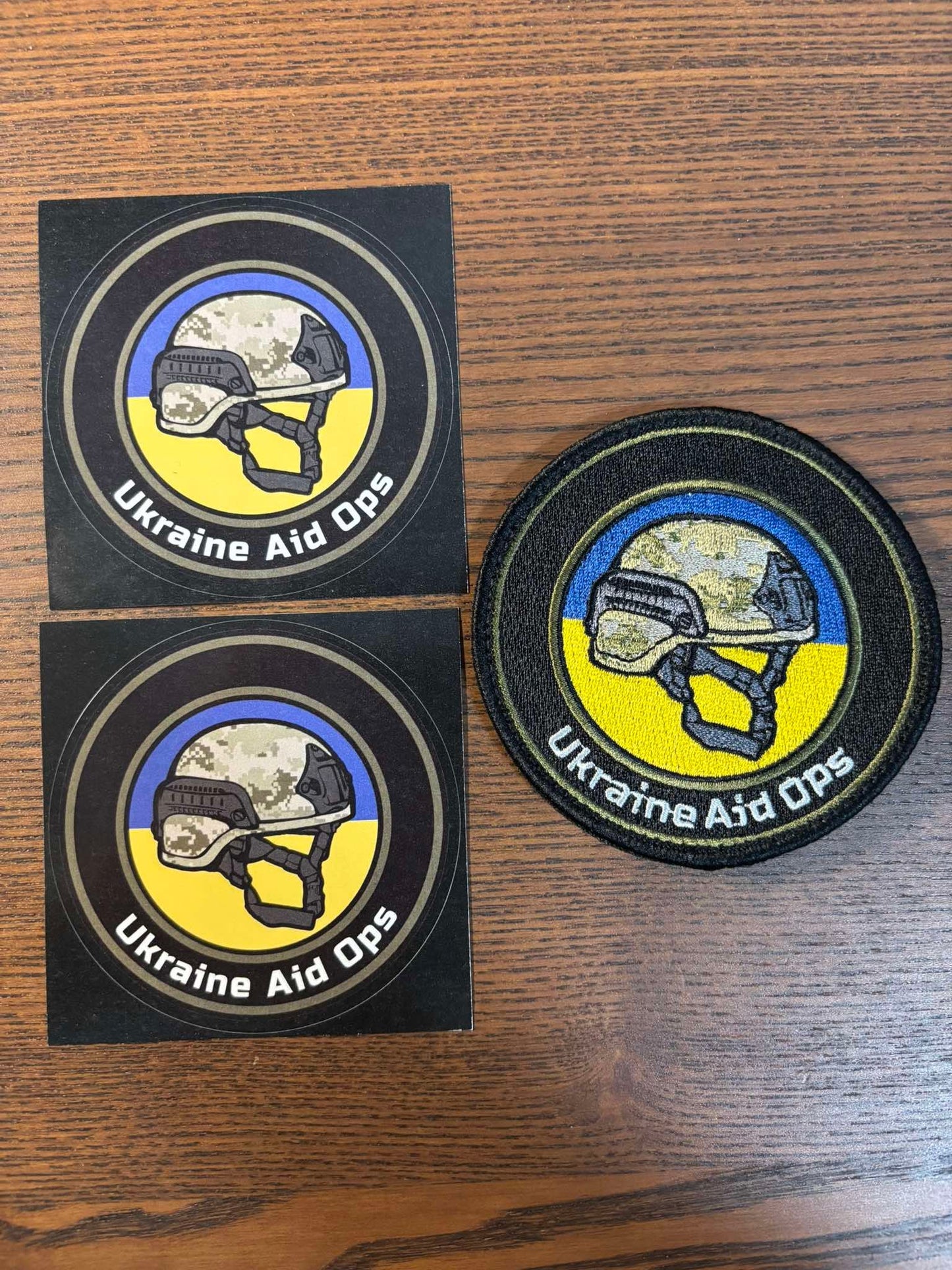 UAO Support Patch and stickers for donation supporting Ukrainian defenders with tax-deductible charity benefits