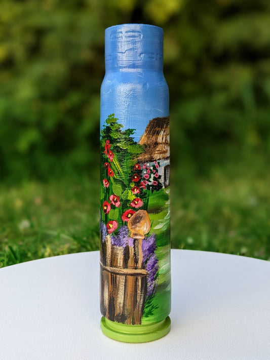 Estojo de 30mm com desenho de casa de campo. (#803)