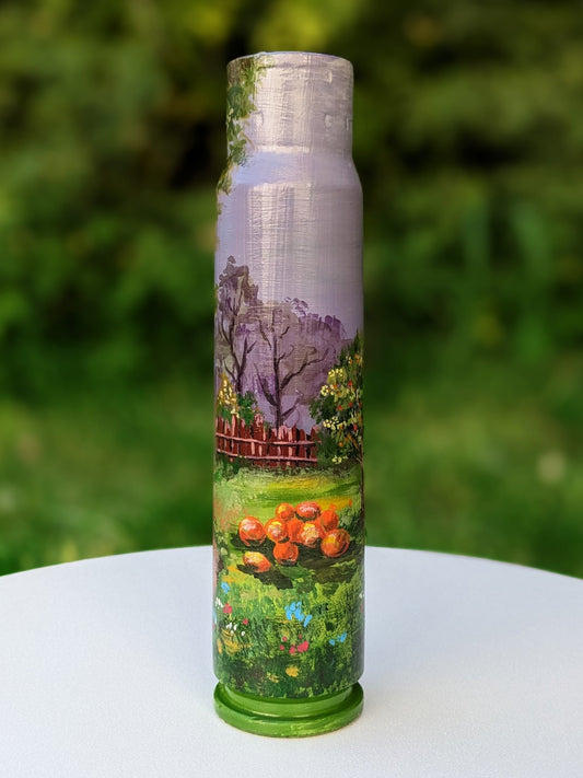 Estojo de 30mm com desenho de casa de campo. (#804)