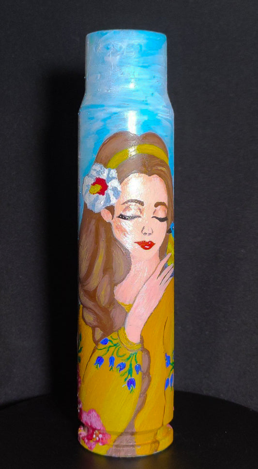 Ukrainian girl painted on 30mm shell (#725). Painted by Julia Seminoh.