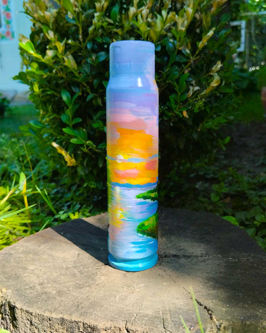 Estojo de 30mm com desenho de casa de campo. (#808)