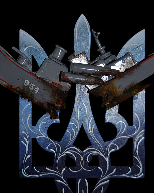 Ivanovets empalado no Tryzub de 36cm de altura.