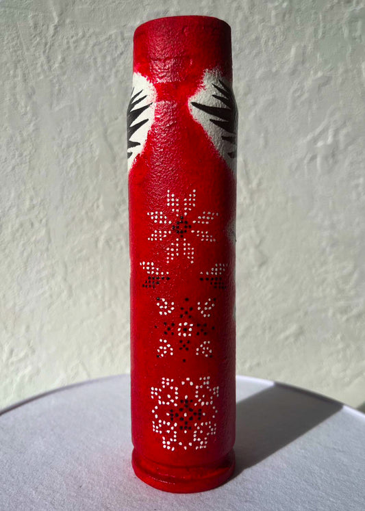 Estojo de 30mm com desenho da Motanka ucraniana (003 Anna)