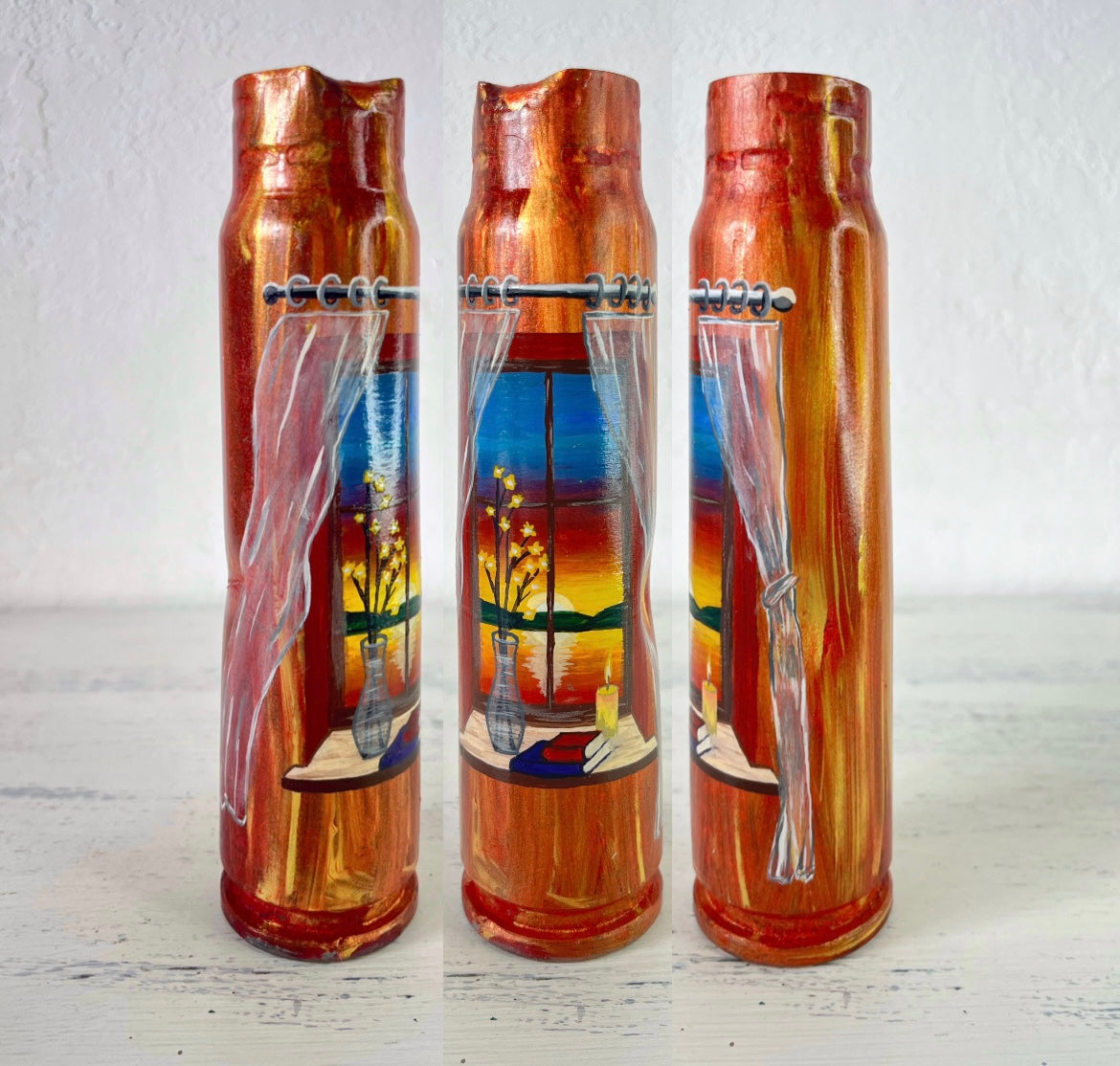 The window view. Drawn on 30mm shell. (16.5cm tall). (#1031).