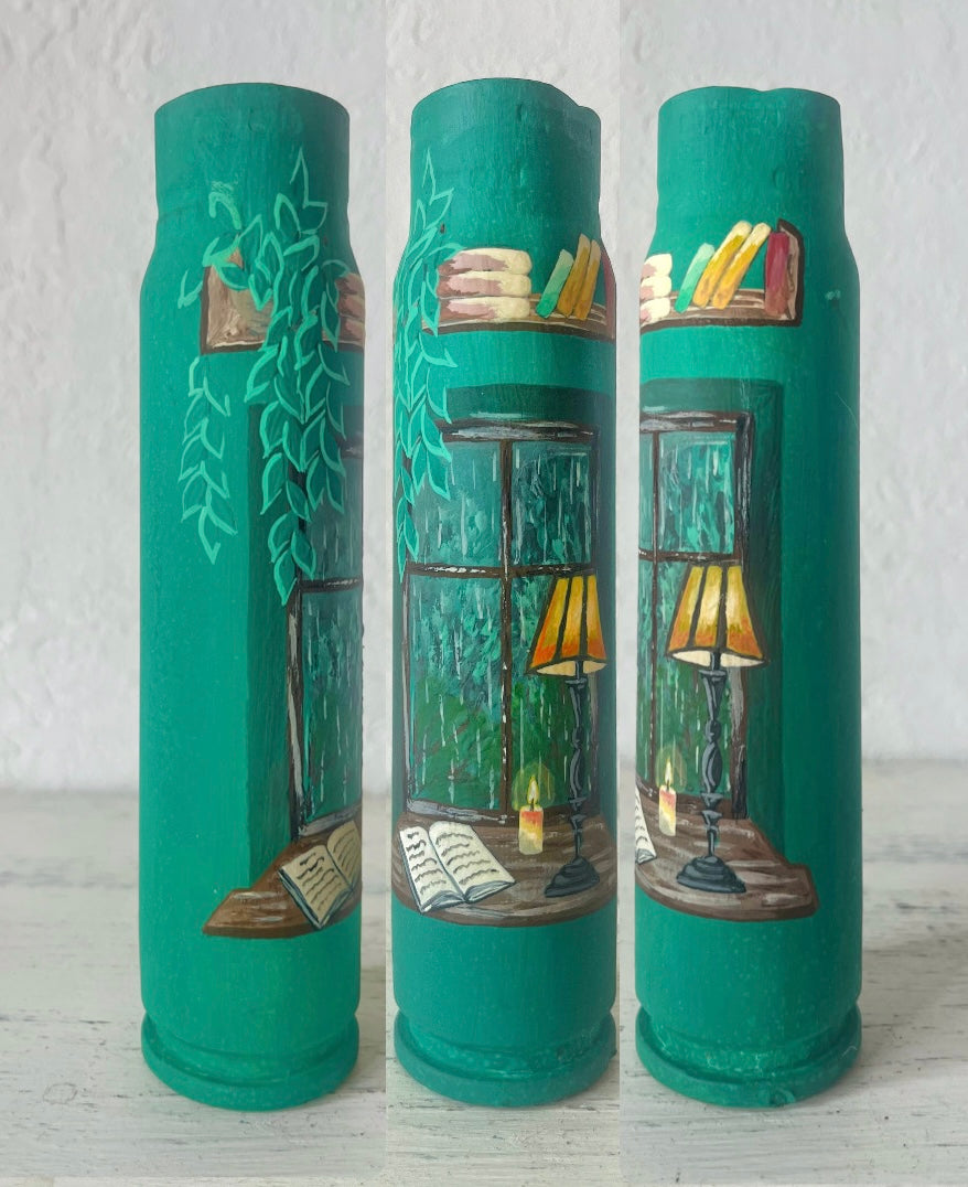 The window view. Drawn on 30mm shell. (16.5cm tall). (#1035).