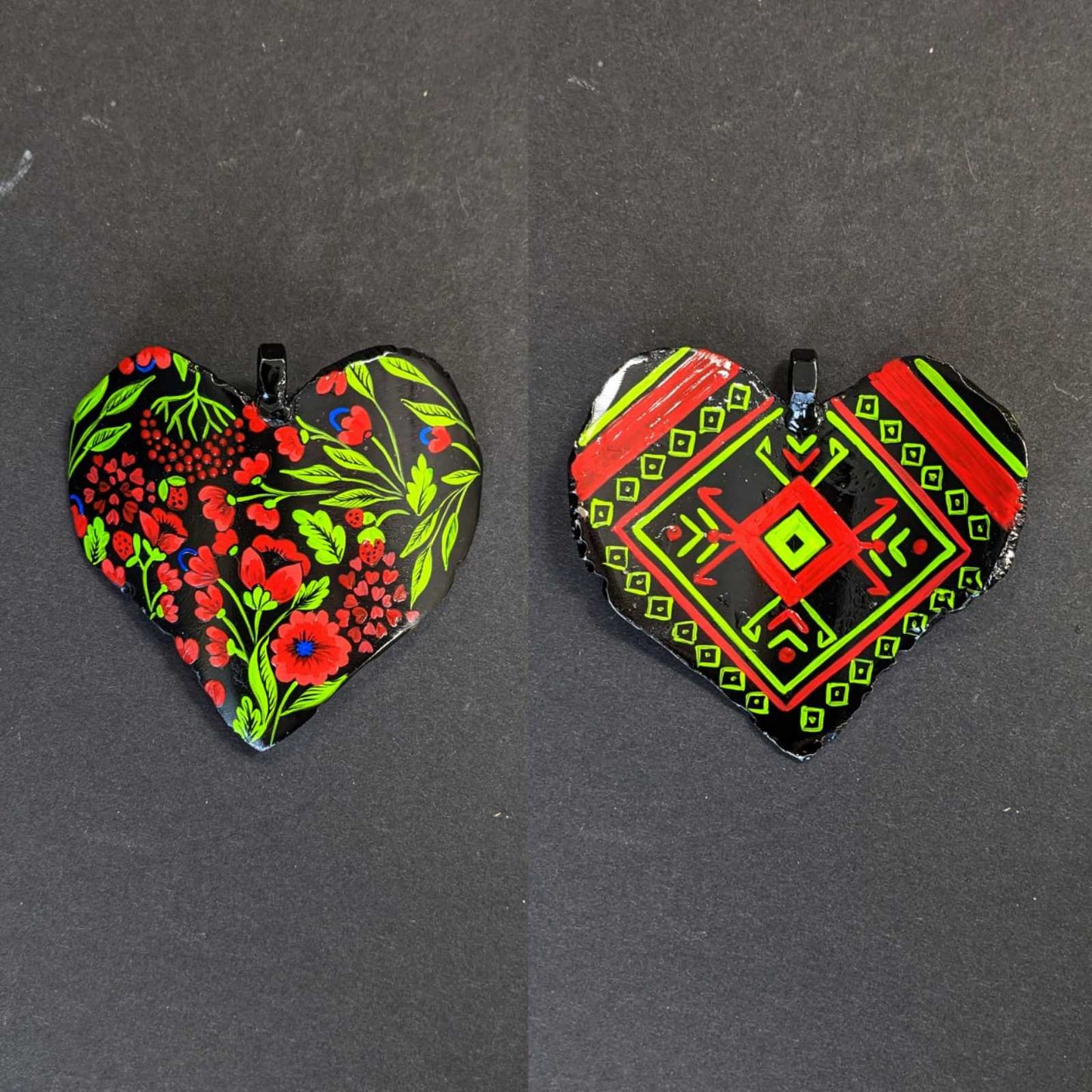 Iron Heart ornament made from 122mm grad rocket. (CR 1040).