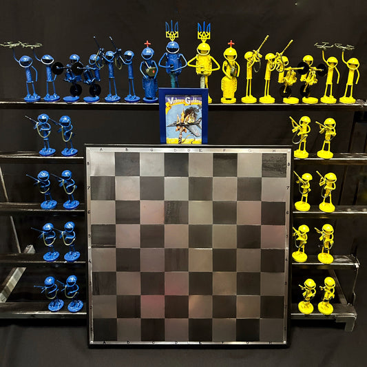 Ukrainian Warrior Chess Set designed by Hisoshi Art Studio and painted by Anastasia Leonova