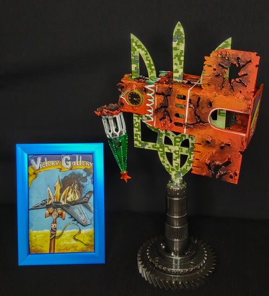 Destroyed Kremlin impaled on Tryzub artwork by Hisoshi Art Studio and Tetiana Shacun
