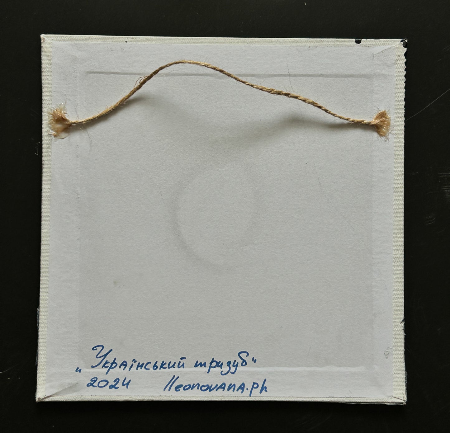 Tridente con bordado. (25x25cm). (1096 AL)