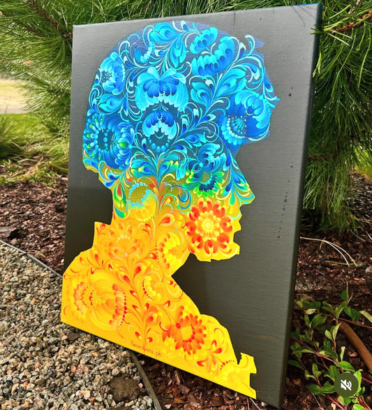 Military silhouette. (40x50cm). (1098 AL)