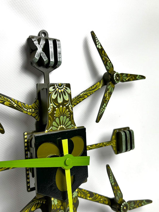 Typhoon unit Drone Clock designed by Hisoshi Art Studio and painted by Anastasia Leonova