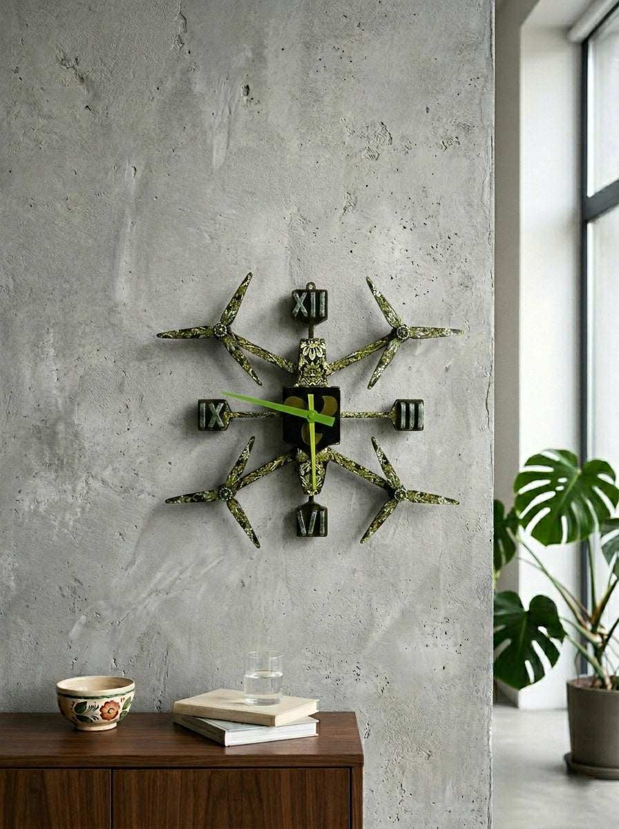 Typhoon unit Drone Clock designed by Hisoshi Art Studio and painted by Anastasia Leonova