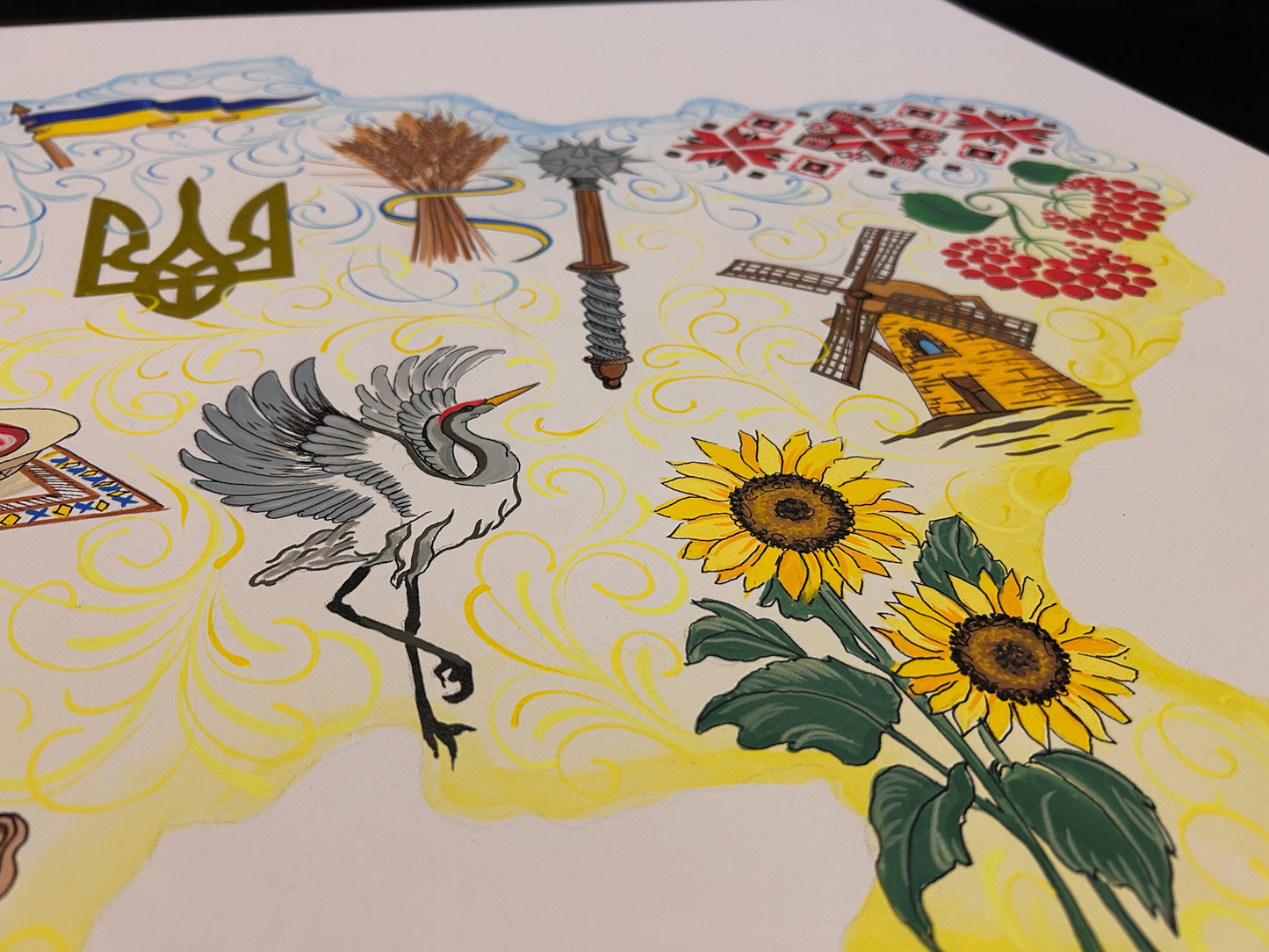 Map of Ukrainian Landmarks. (61.5 x 91.5cm). (1169 AL)