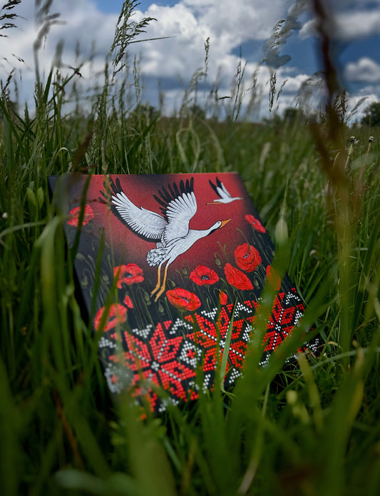 Birds Come Home. (30x30cm). (1115 AL)