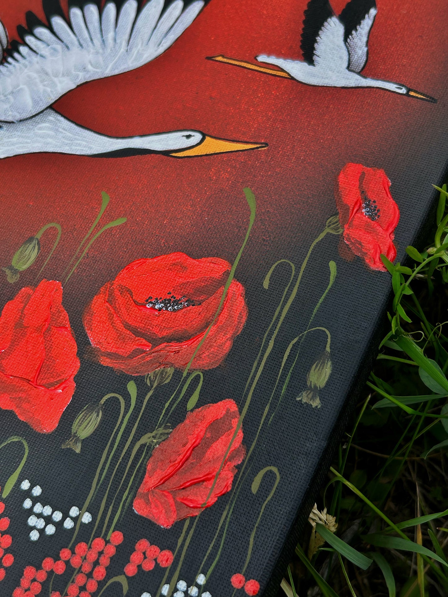 Birds Come Home. (30x30cm). (1115 AL)