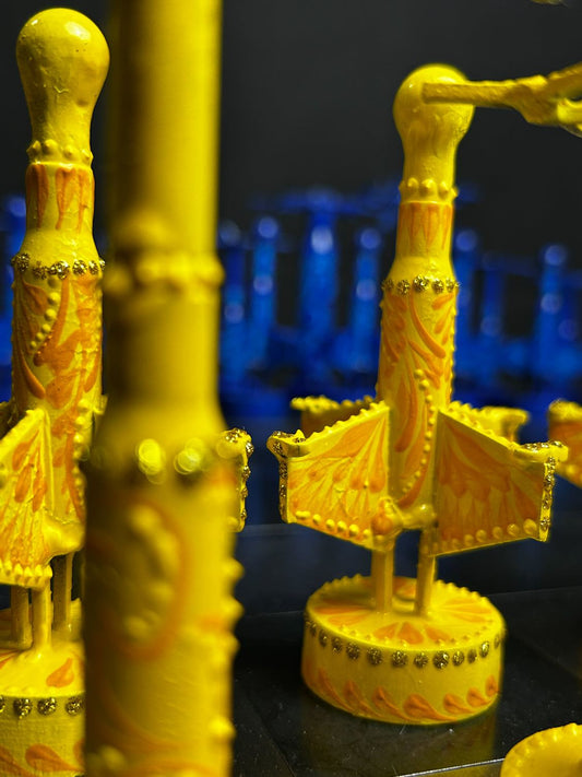 Ukrainian Drone Chess Set designed by Hisoshi Art Studio and painted by Anastasia Leonova