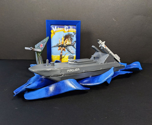 Magura VG Sea Drone with downed MI-8 Helicopter.