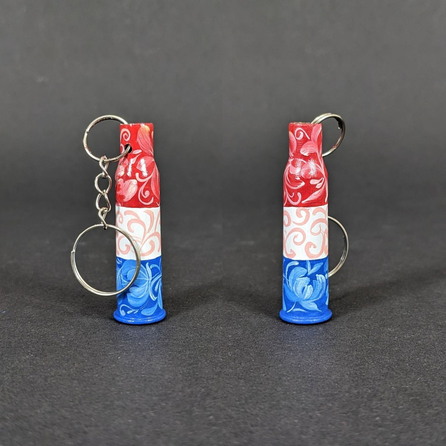 Netherlands small caliber keychain painted with Dutch flag colors