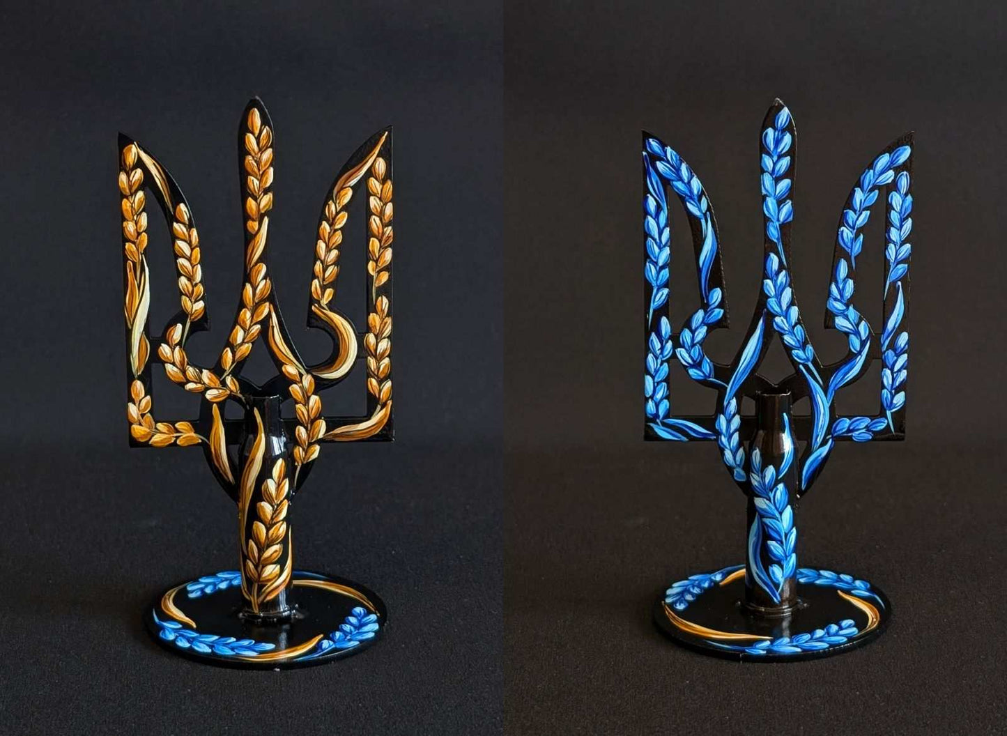 Small tryzub with bullet cartridge artwork by Catherine Ruban