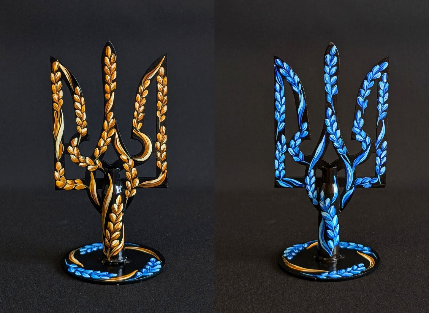 Small tryzub with bullet cartridge artwork by Catherine Ruban