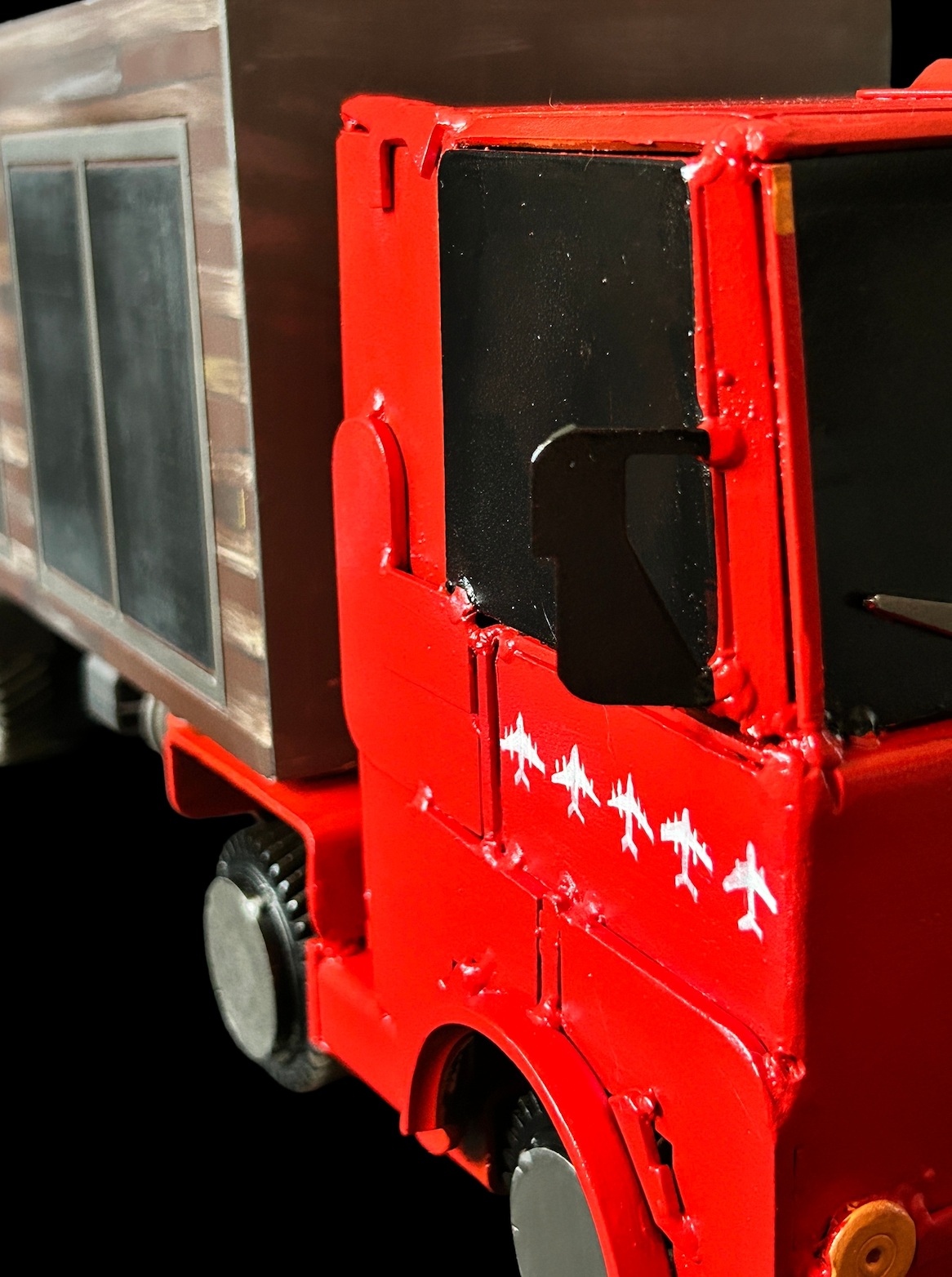 Operation Spiderweb Truck model 56.5x16x23.5 with unique SBU001 license plate by Hisoshi Art Studio