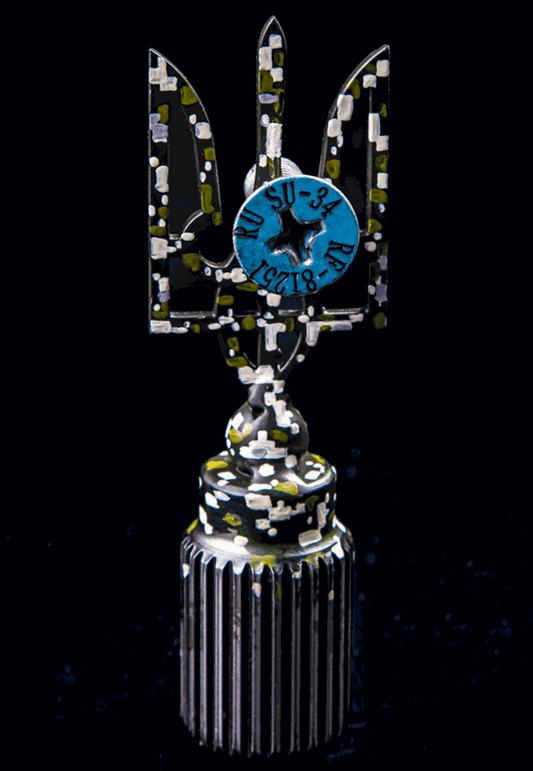 Mini-tryzub with SU-34 screw in camouflage colors 9cm