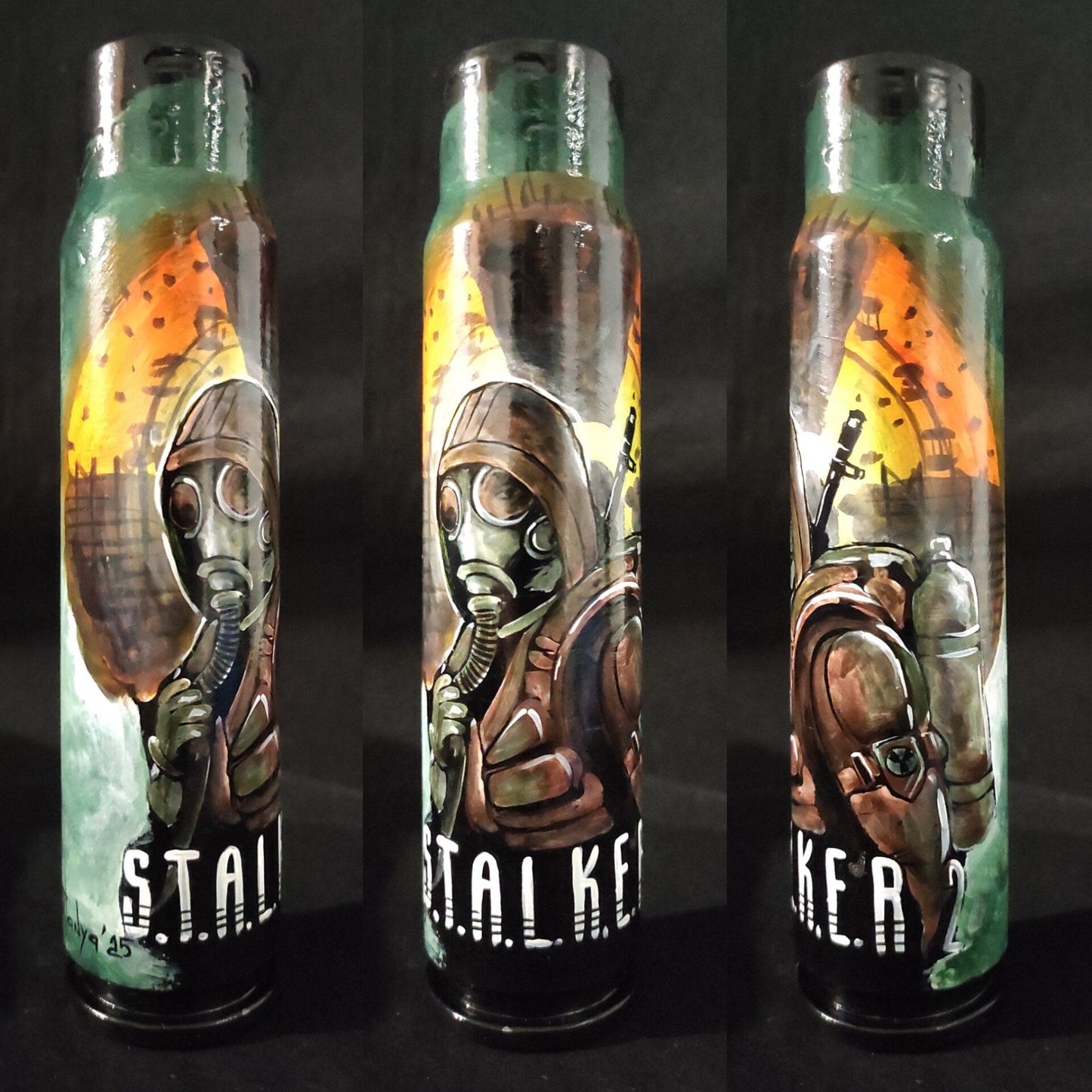 Stalker painted artwork on 30mm shell by Tetana, 16.5cm