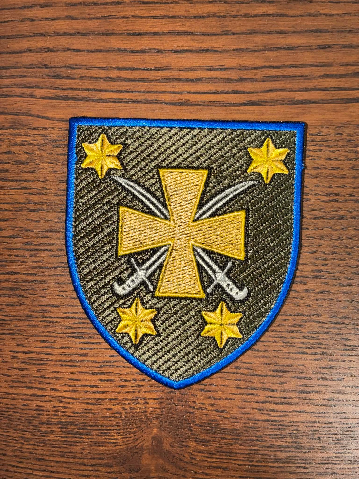 Patch of the 116th Mechanized Brigade supporting Ukrainian defenders with donations