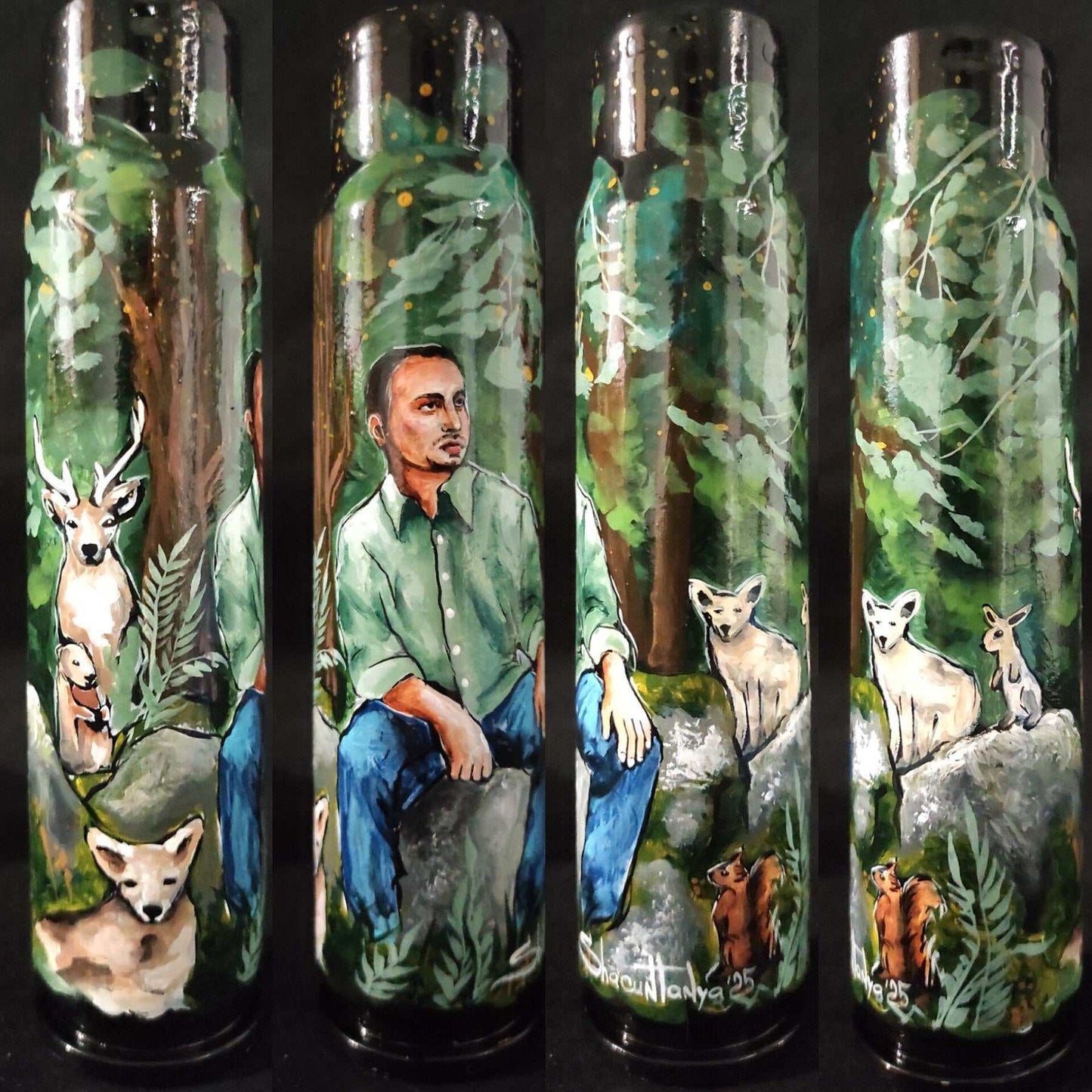 Kyrylo Budanov painted on a 30mm shell celebrating CO2 emission reduction and nature.