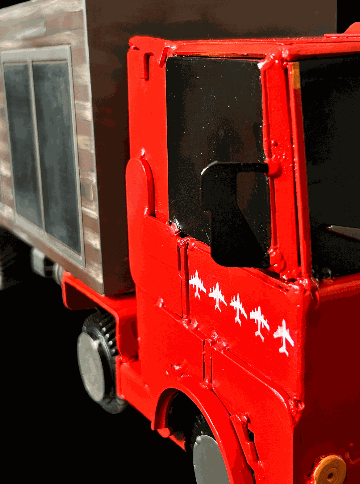 Operation Spiderweb Truck model 56.5x16x23.5 with unique SBU001 license plate by Hisoshi Art Studio