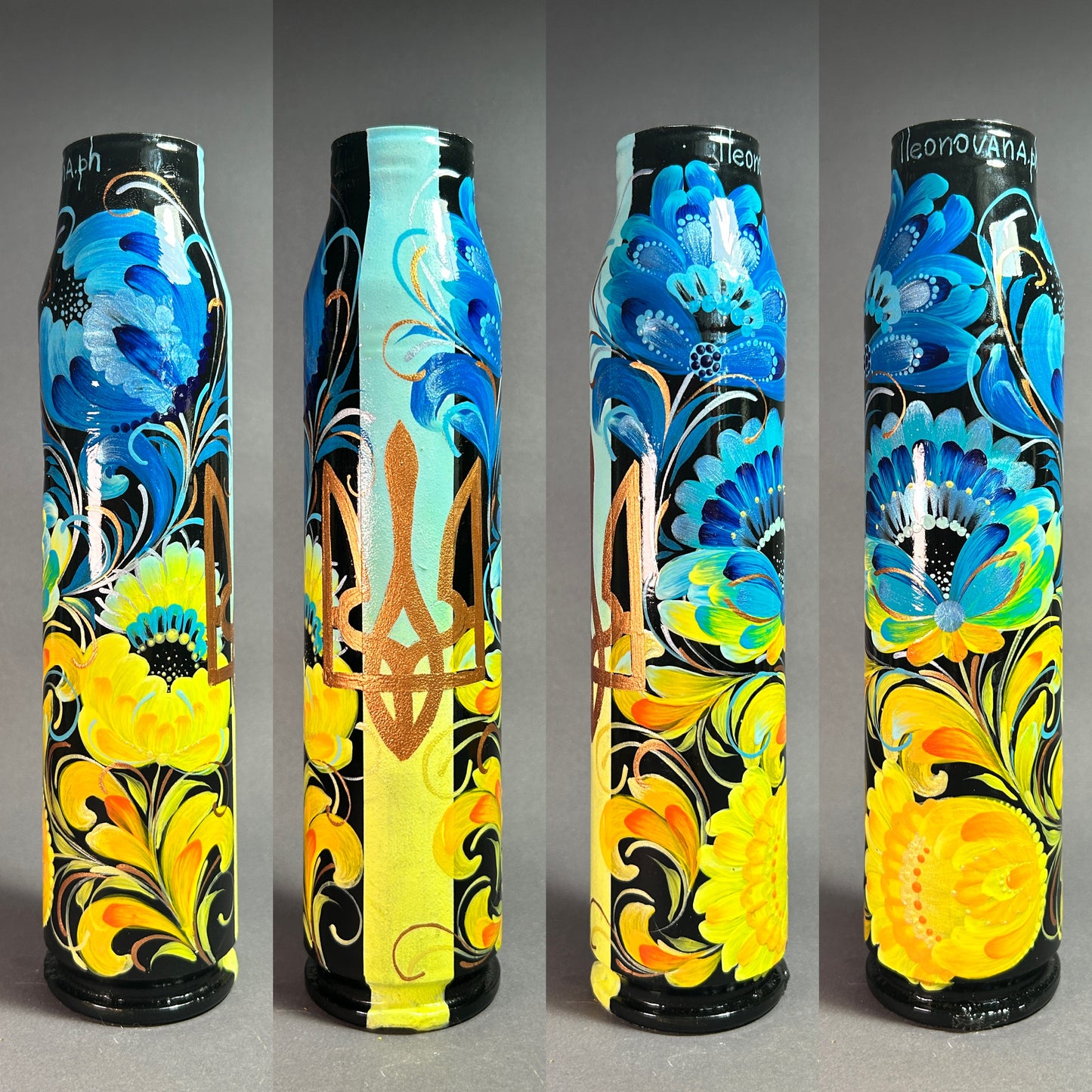 Casquillo usado de proyectil Gepard con dibujo de patrones. (1158 AL)