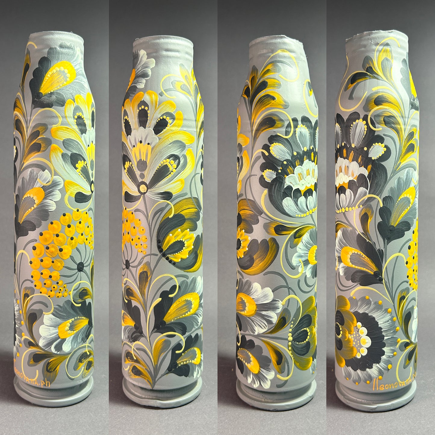 Casquillo usado de proyectil Gepard con dibujo de patrones. (1159 AL)