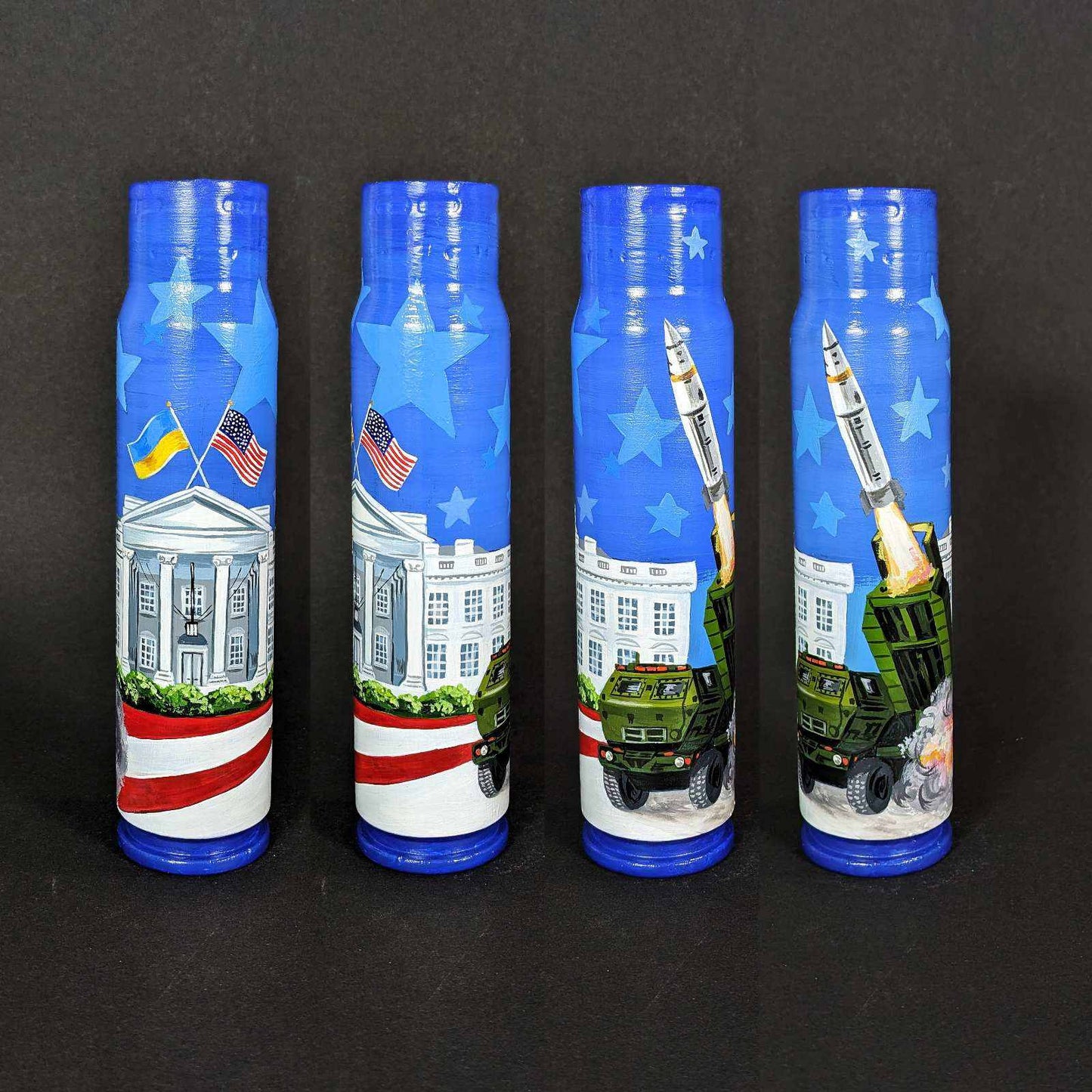 United States 30mm shell artwork by Catherine Ruban 16.5cm tall