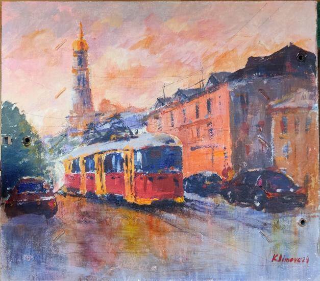 Kharkiv ammunition box artwork 34x47x13.5cm by Marharyta Klimova with Kharkiv scenes inside and outside