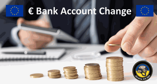 Important change for €-Donors with new € bank account details for Eyes on Ukraine donations