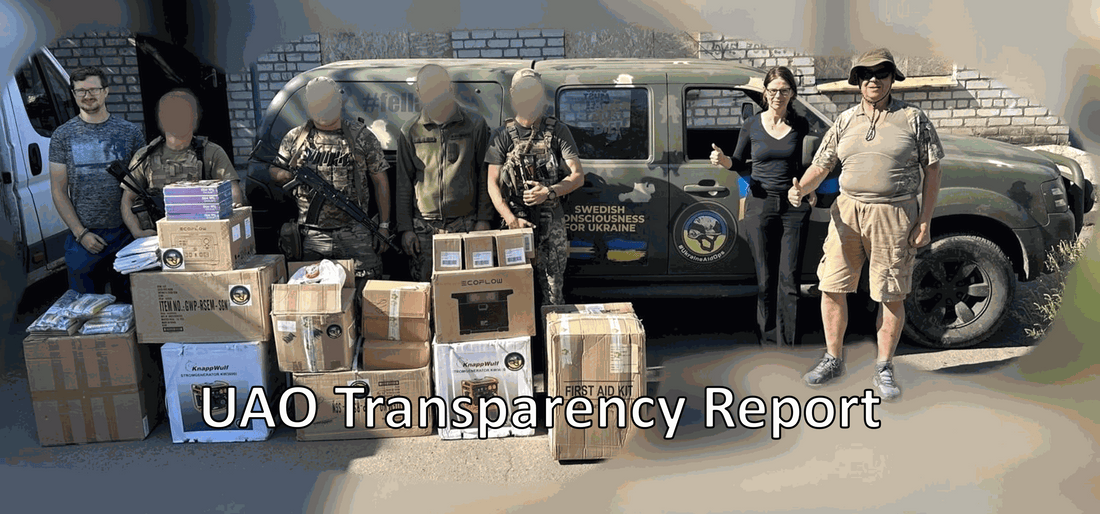UAO Transparency Report - How we use your donations!