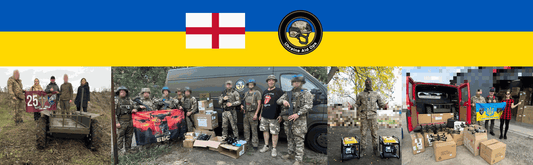 Reddit Power for Ukraine - Team England logo with blue and yellow colors