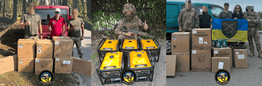 UAO volunteers unloading anti-drone camouflage nets for Ukrainian defenders in Winter 2025 campaign