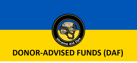 Step-by-step guide on how to donate to Ukraine Aid Operations via a donor-advised fund (DAF) infographic