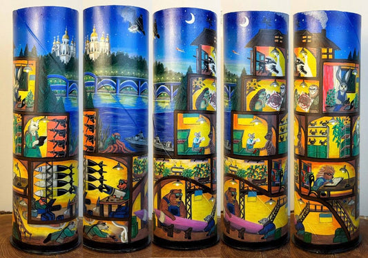 우크라이나 드론 공장. 크게 도색된 탄피. (1593 AH)