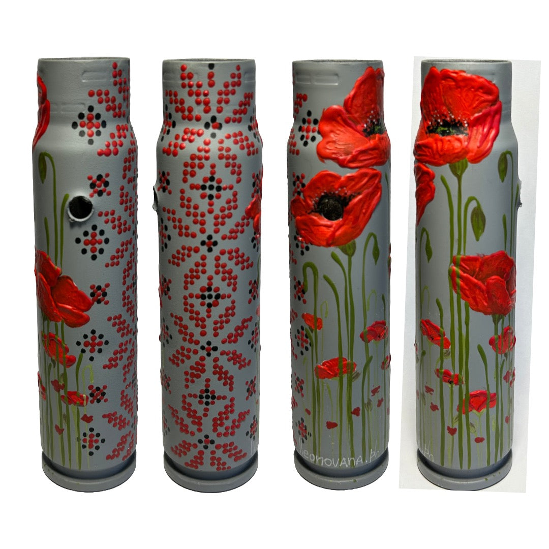 30mm verbrauchte Hülse mit Zeichnung von Mustern. (1083 AL)