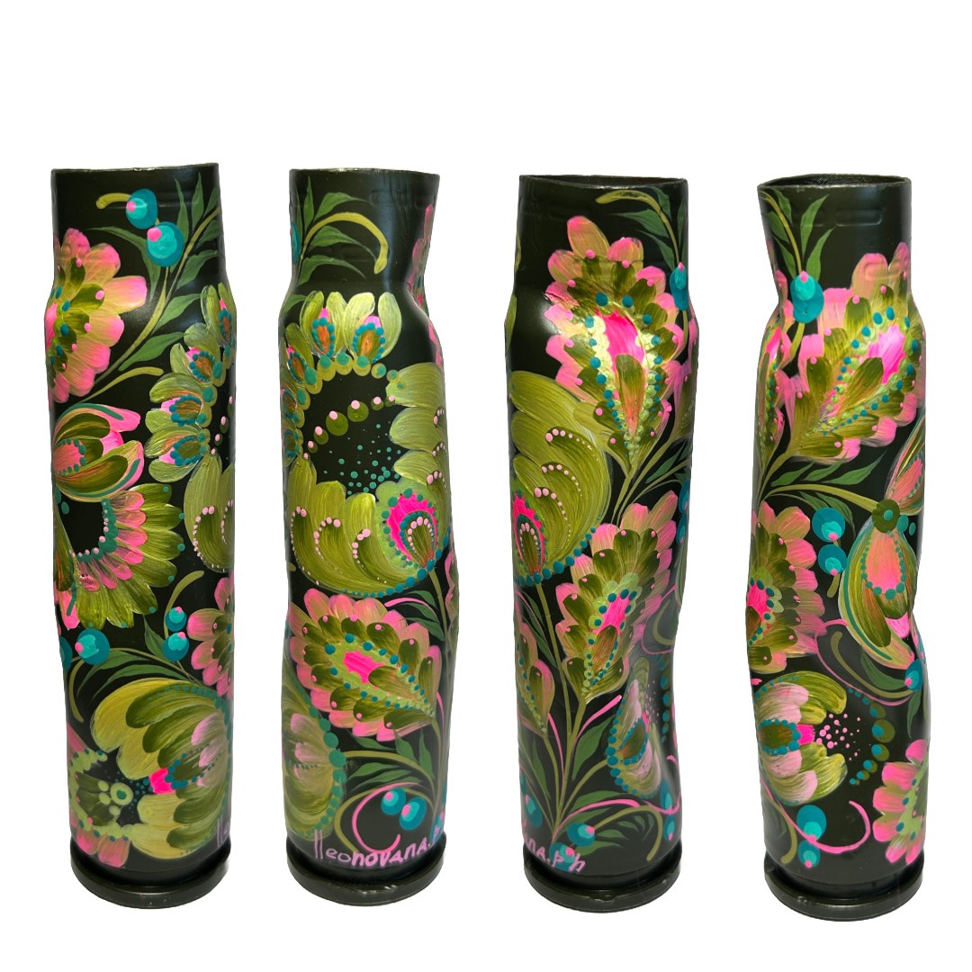 30mm verbrauchte Hülse mit Zeichnung eines Musters. (1084 AL)