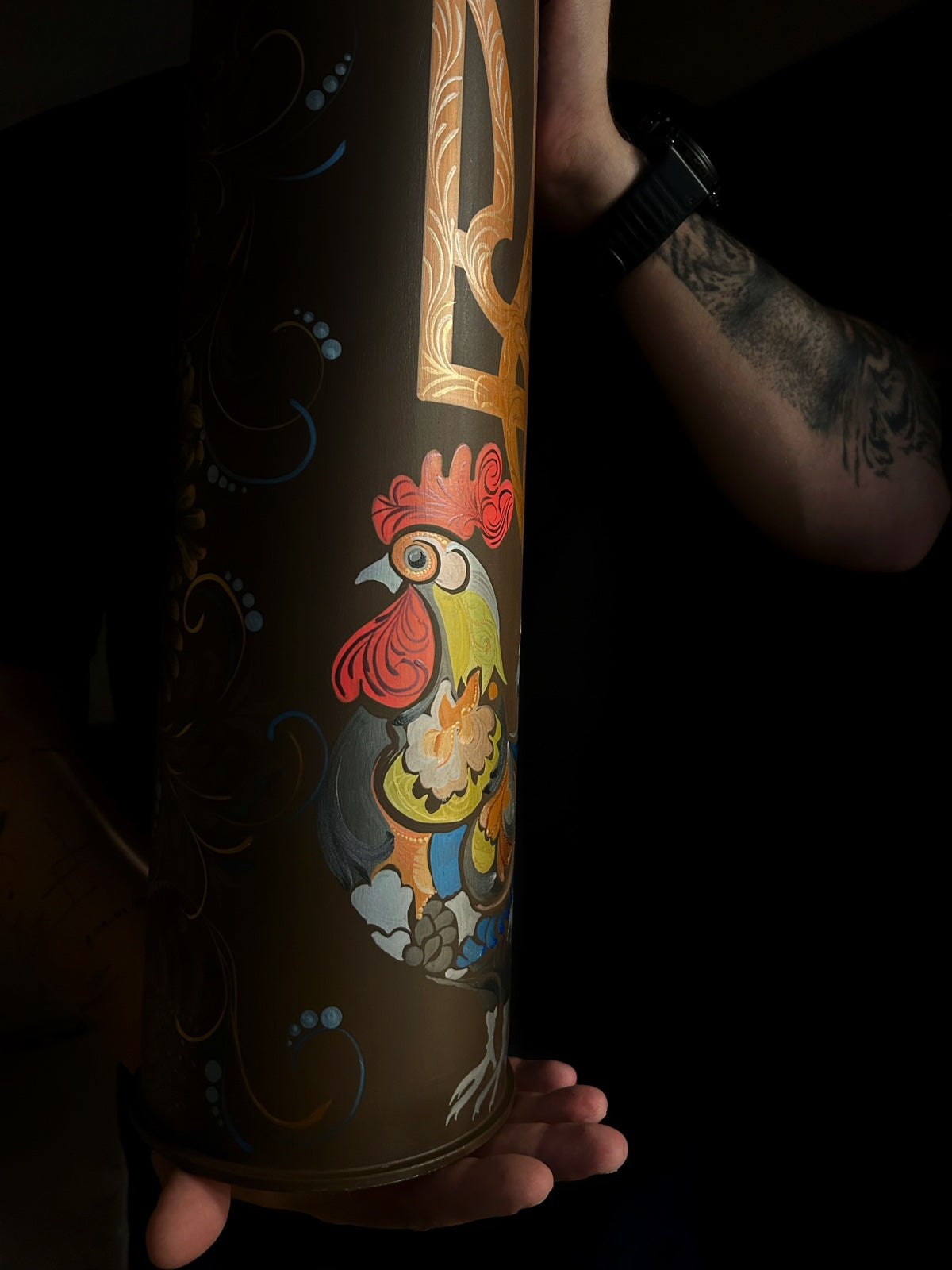 Painted 122mm tube. (1091 AL)